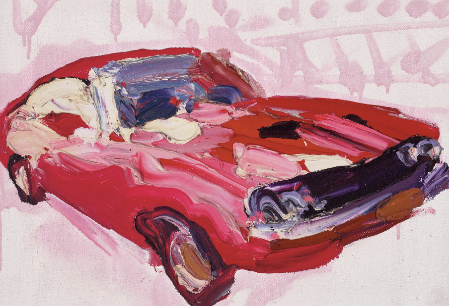 Rough study of a red XB by Ben Quilty
